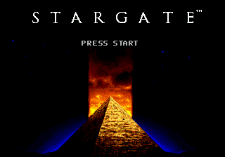Stargate title screen for Sega Genesis